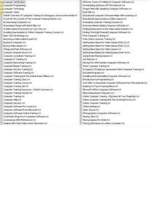 Product picture Huge computer plr articles list with many topics and 100s